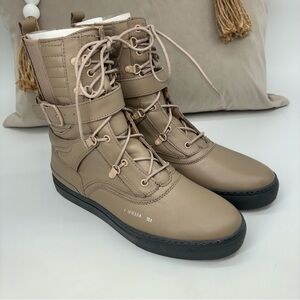 Godspeed Movement Combat Boots Khaki Leather Lace Up Mens Size 10